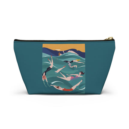 Summer Splash Cosmetic Bag – Carefree Beach Joy & Mid-Century Fun