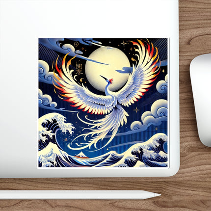 Majestic White Crane Die-Cut Magnets (5 Sizes)