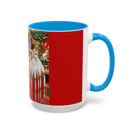 🎄💃 The Christmas Mirror Duet Colorful Mug – Art Deco Holiday Elegance