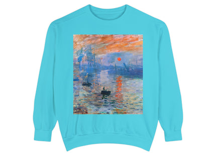 Sunrise by Claude Monet Unisex Garment-Dyed Sweatshirt