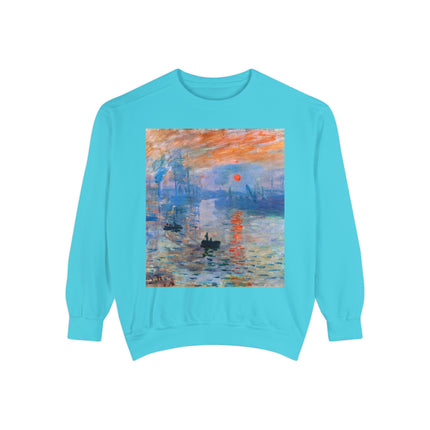 Sunrise by Claude Monet Unisex Garment-Dyed Sweatshirt