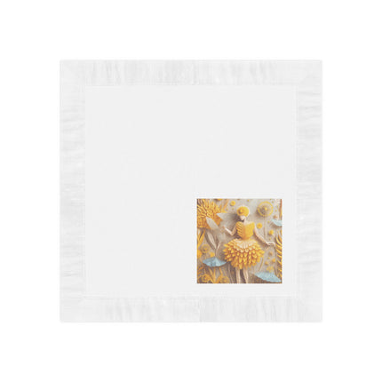 Dandelion Fairy White Coined Napkins