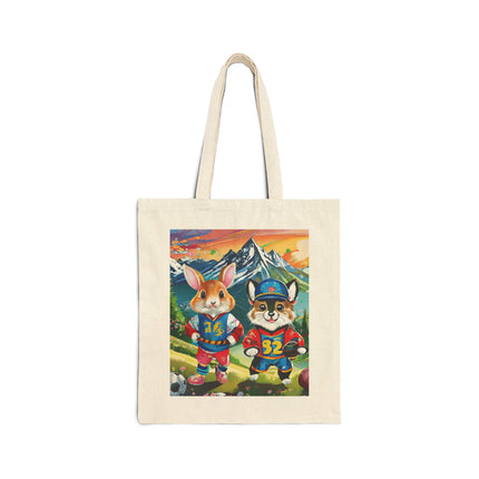 Animal Athletes Cotton Canvas Tote Bag