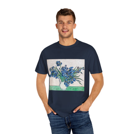 Irises by Vincent Van Gogh Unisex Garment-Dyed T-shirt