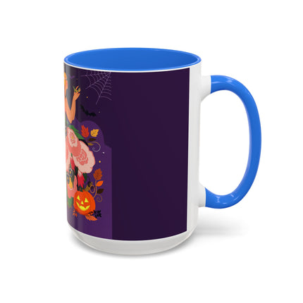 🌹🎃 The Lady Of The Haunted Rose Garden Colorful Mug – Romantic Halloween Charm