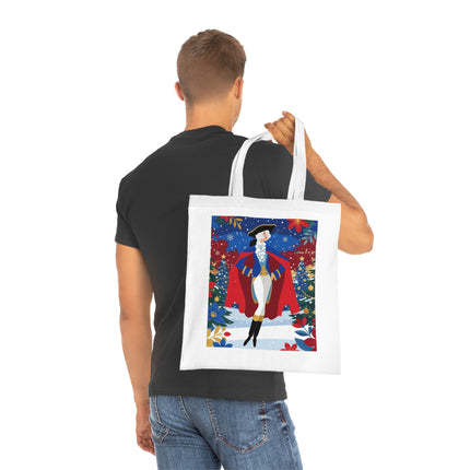 🎄🎭 The Christmas Masquerade Lady Cotton Tote Bag – Art Deco Holiday Glamour