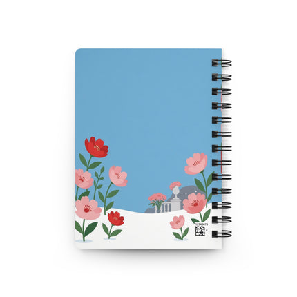 🌹🎭 The Harlequin Rose Dance Spiral Notebook – Art Deco Holiday Fantasy