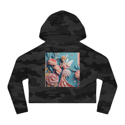 Peony Fairy Cropped Hooded Sweatshirt