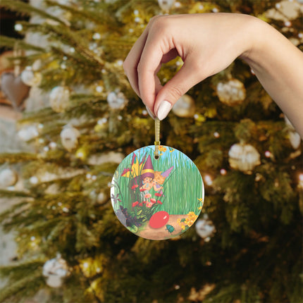 Spring Fairies & Floral Delights Glass Ornament