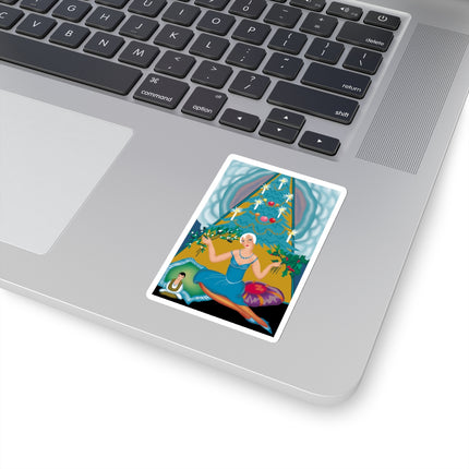 Art Deco Christmas Elegance Kiss-Cut Stickers (4 Sizes)