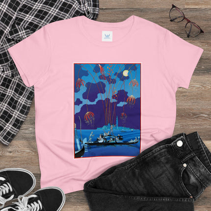 Fireworks in Venice by George Barbier Women's Midweight Cotton Tee