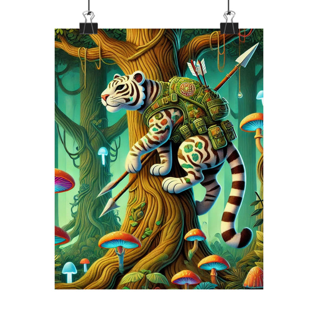 🐅🌿 Silent Stripes Matte Vertical Poster – Mystery, Stealth & Jungle Majesty