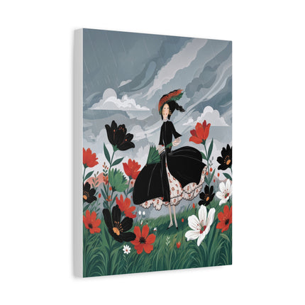 🌧️🌺 The Stormy Flower Walk Placemat – Art Deco Floral Fashion