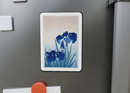 Irises by Ohara Koson Die-Cut Magnets (5 Sizes)