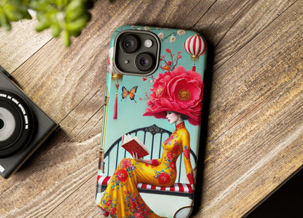 Reading In A Painted Garden Phone Cases