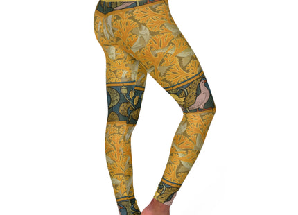 Fish, Seaweed, Poppies & Pigeon by Maurice Pillard Verneuil High Waisted Yoga Leggings (AOP)