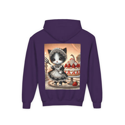 Patisserie Kitten Youth Hooded Sweatshirt – Sweet Charm & Storybook Delight