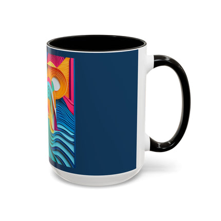 Surfing Zebra Colorful Mugs (11oz, 15oz)