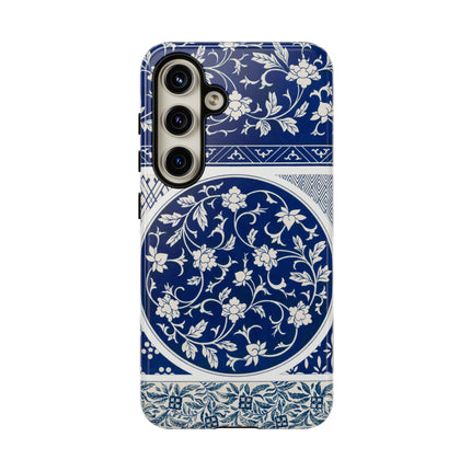 Blue Flower Pattern by Owen Jones Phone Cases