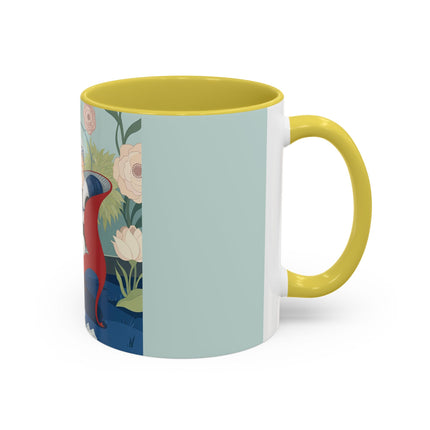 The Lady Of The Scarlet Chaise Colorful Mugs – Art Deco Romantic Elegance