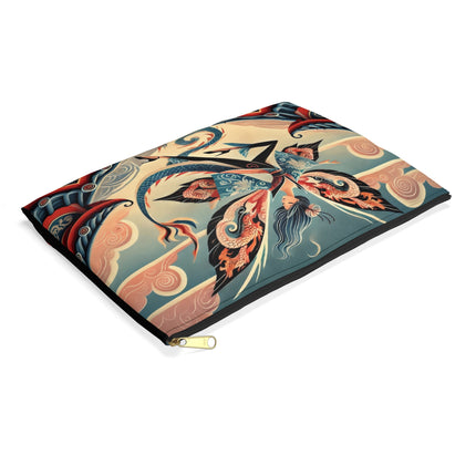 Dragon Fairy of the Temple Flat Pouch – Guardian Power, Elegance & Timeless Mystery