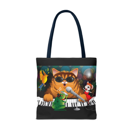Tote Bag Jazz Cat Music Artwork