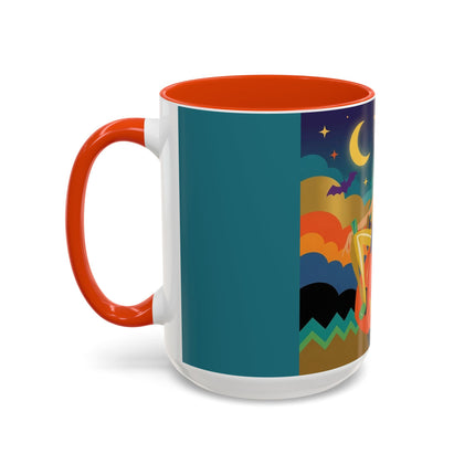 🌙🎃 The Witch Of Crescent Moon Pumpkin Colorful Mug – Colorful Halloween Charm