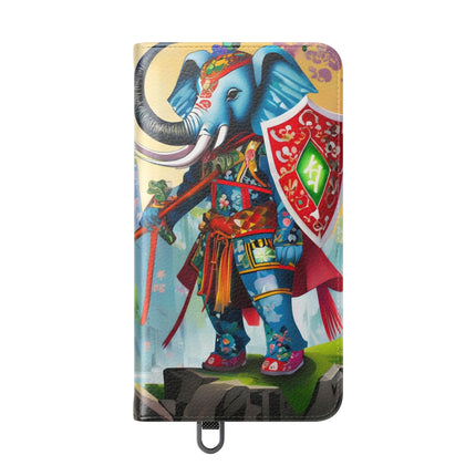 🐘⚔️ Cyberpunk Elephant Samurai Flip Case – Ancient Wisdom & Neon Power
