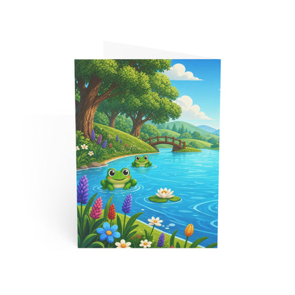 🐆🚣 The Little Leopard’s Riverboat Greeting Card – Whimsical Animal Adventure