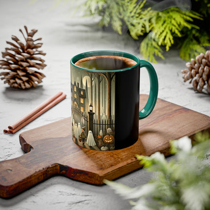 Ghostly Welcome – A Halloween Night Colorful Mugs (11oz, 15oz)