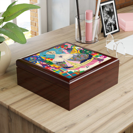 🎀✨ The Christmas Court Of Joy Jewelry Box – Art Deco Holiday Fantasy