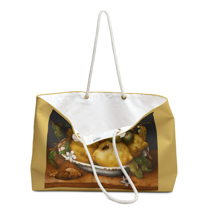 Still Life with Bowl of Citrons by Giovanna Garzoni Weekender Bag