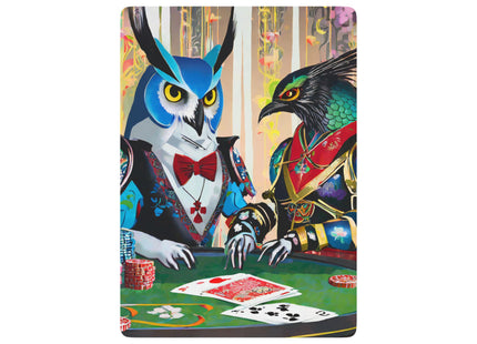 Cyberpunk Owl & Raven Playing Cards