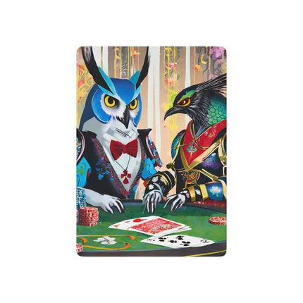 Cyberpunk Owl & Raven Playing Cards