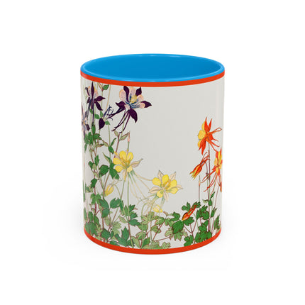 Aquilegia Flowers by Tanigami Kônan Colorful Mugs (11oz, 15oz)