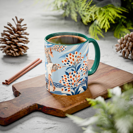 🌼🧡 The Polka Dot Wind Dancer Colorful Mug – Art Deco Fashion Whimsy