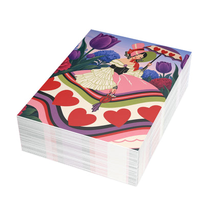 ❤️☂️ The Heart Parasol Promenade Postcards With Envelopes – Art Deco Floral Romance
