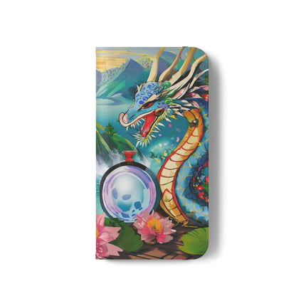 🐉💎 Wisdom's Guardian Flip Case – Dragon's Embrace & Eternal Wisdom