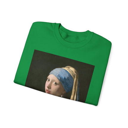 Girl with a Pearl Earring by Johannes Vermeer Heavy Blend™ Crewneck Sweatshirt