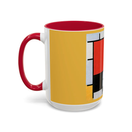 Composition with Red, Yellow, Blue, and Black by Piet Mondrian Colorful Mugs (11oz, 15oz)