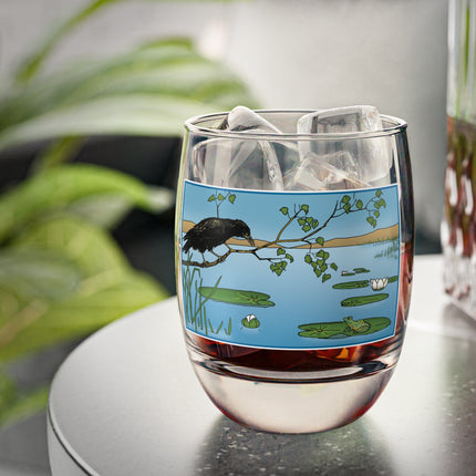 The Crow and the Frog Whiskey Glass