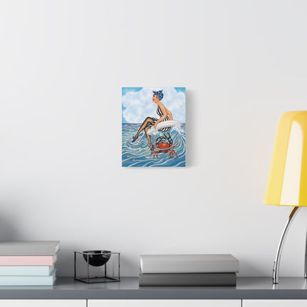 🦀🌊 The Seaside Crab Ride Placemat – Art Deco Beach Whimsy
