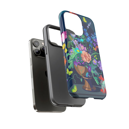 Midnight Floral Reverie Phone Case – Vibrant Bloom & Enchanted Beauty