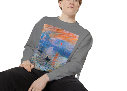 Sunrise by Claude Monet Unisex Garment-Dyed Sweatshirt