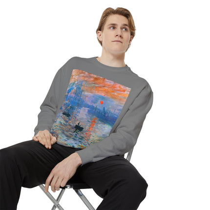 Sunrise by Claude Monet Unisex Garment-Dyed Sweatshirt