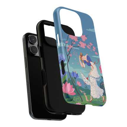 🌸☂️ The Lady Of The Falling Blossoms Phone Case – Art Deco Garden Whimsy