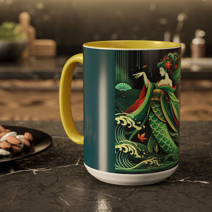 Mermaid Queen Rising from the Deep Colorful Mugs (11oz, 15oz)