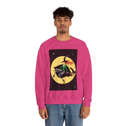 A Witch’s Moonlit Flight Unisex Heavy Blend™ Crewneck Sweatshirt