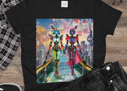 Cyber Punk Robot Models Cotton Tee