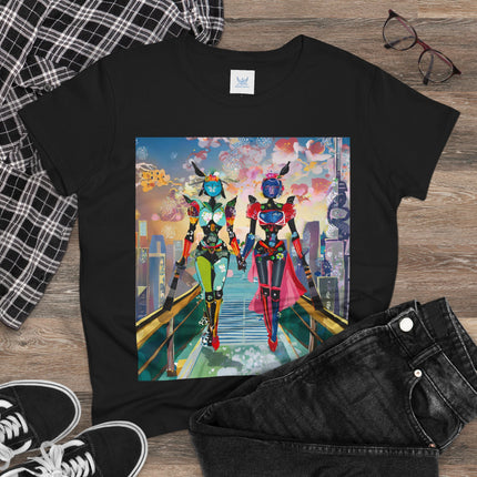 Cyber Punk Robot Models Cotton Tee